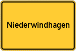 Place name sign Niederwindhagen, Westerwald
