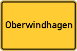Place name sign Oberwindhagen, Westerwald