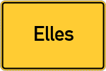 Place name sign Elles