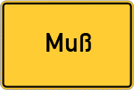 Place name sign Muß, Westerwald