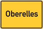 Place name sign Oberelles, Westerwald