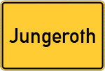 Place name sign Jungeroth, Westerwald