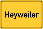 Place name sign Heyweiler