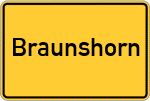 Place name sign Braunshorn