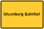 Place name sign Unzenberg Bahnhof