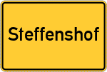 Place name sign Steffenshof