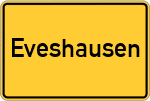 Place name sign Eveshausen