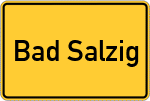 Place name sign Bad Salzig