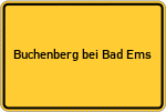 Place name sign Buchenberg bei Bad Ems