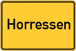 Place name sign Horressen