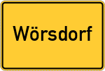 Place name sign Wörsdorf
