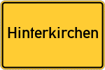 Place name sign Hinterkirchen, Westerwald