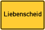 Place name sign Liebenscheid