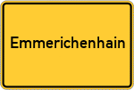 Place name sign Emmerichenhain