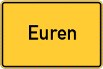 Place name sign Euren