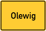 Place name sign Olewig