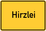 Place name sign Hirzlei