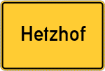 Place name sign Hetzhof