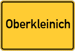 Place name sign Oberkleinich