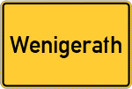 Place name sign Wenigerath