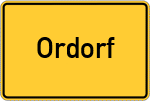 Place name sign Ordorf