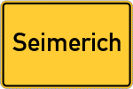 Place name sign Seimerich, Eifel