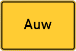 Place name sign Auw