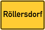 Place name sign Röllersdorf