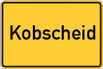 Place name sign Kobscheid, Kreis Prüm