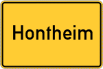 Place name sign Hontheim