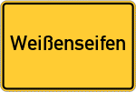 Place name sign Weißenseifen, Gemeinde Wallersheim