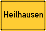 Place name sign Heilhausen
