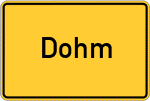Place name sign Dohm