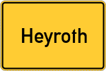 Place name sign Heyroth