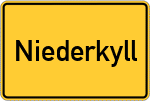Place name sign Niederkyll