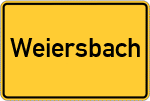 Place name sign Weiersbach