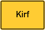 Place name sign Kirf