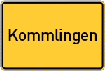 Place name sign Kommlingen