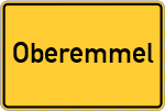 Place name sign Oberemmel