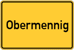 Place name sign Obermennig