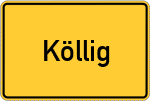 Place name sign Köllig