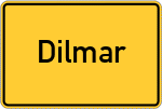 Place name sign Dilmar
