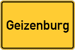 Place name sign Geizenburg