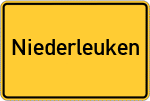 Place name sign Niederleuken
