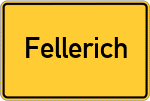 Place name sign Fellerich