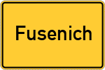 Place name sign Fusenich