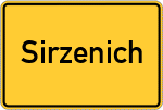 Place name sign Sirzenich