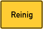 Place name sign Reinig