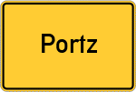Place name sign Portz