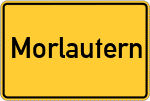 Place name sign Morlautern, Pfalz